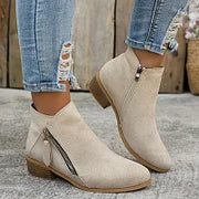 Soline – Bottines orthopédiques en cuir avec fermeture éclair