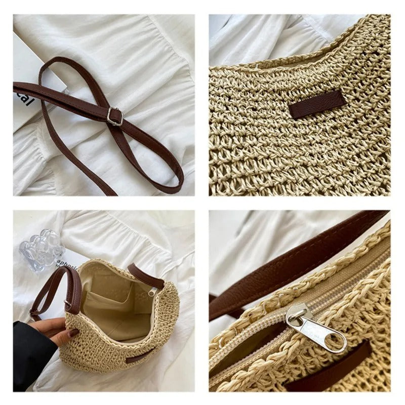 Léonie – Sac bandoulière tressé