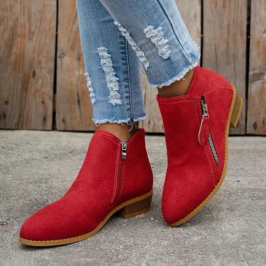 Soline – Bottines orthopédiques en cuir avec fermeture éclair