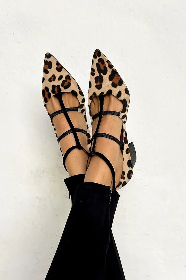 SERENA | BALLERINE ANIMALIER AVEC CINTURINS