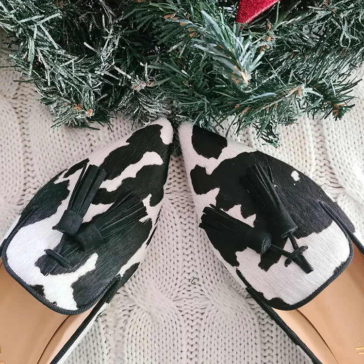 GIULIA | Mocassins raffinés à pointe fine avec élégantes pampilles décoratives