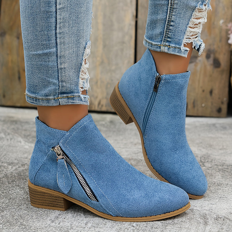 Soline – Bottines orthopédiques en cuir avec fermeture éclair
