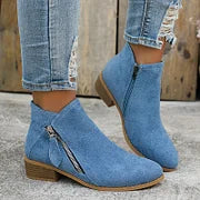 Soline – Bottines orthopédiques en cuir avec fermeture éclair