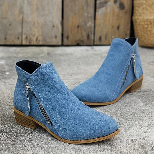 Soline – Bottines orthopédiques en cuir avec fermeture éclair