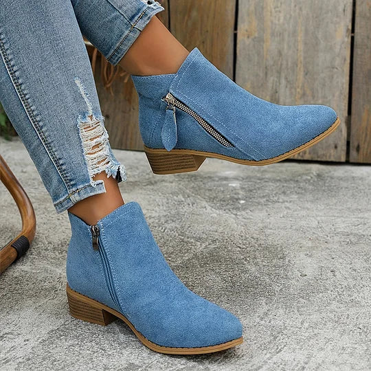 Soline – Bottines orthopédiques en cuir avec fermeture éclair