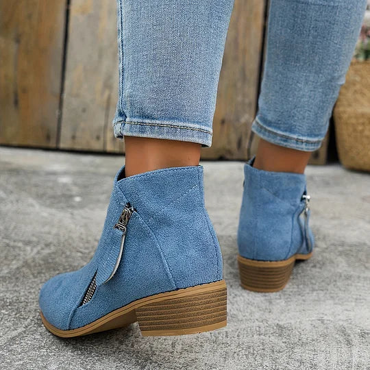 Soline – Bottines orthopédiques en cuir avec fermeture éclair
