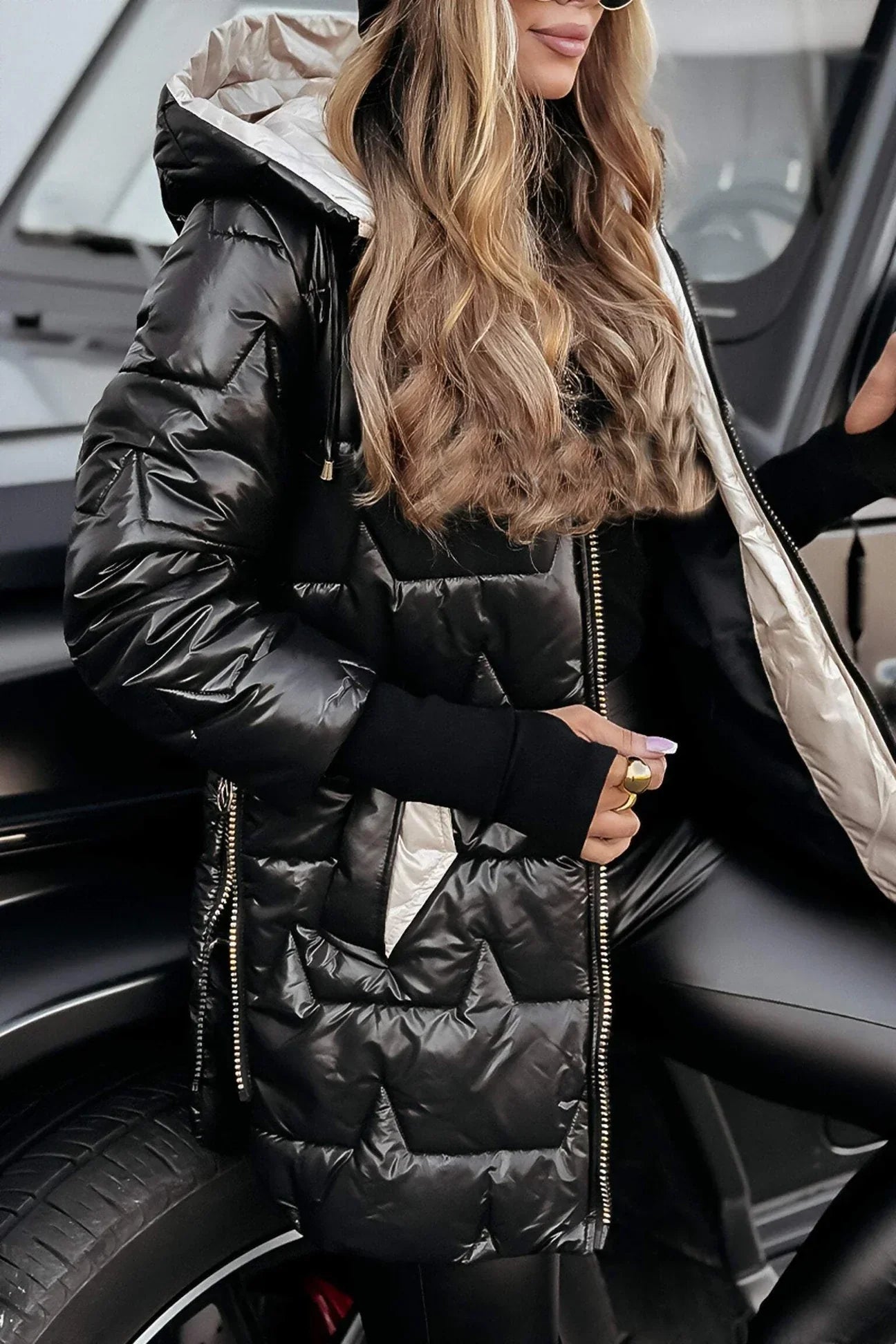 Nolwen – Manteau d’hiver élégant avec capuche et matelassage