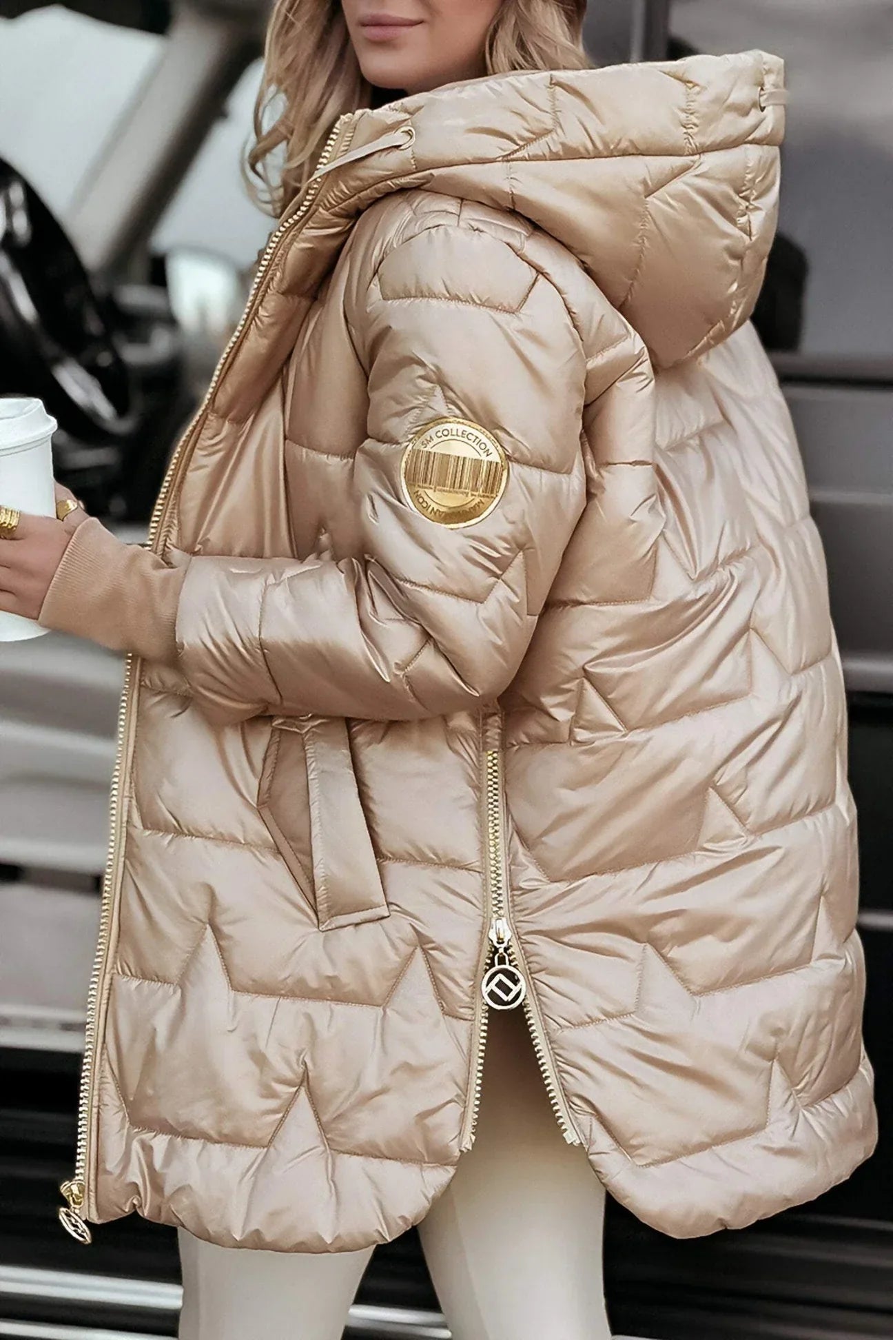 Nolwen – Manteau d’hiver élégant avec capuche et matelassage